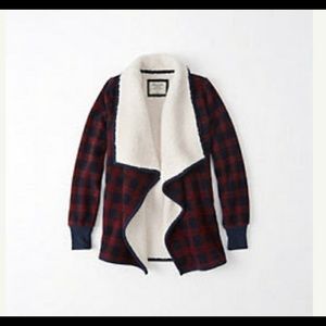NWT fleece and Sherpa plaid sweater